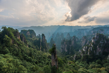 Beautiful natural landscape of Zhangjiajie National Forest Park, Hunan Province, China.