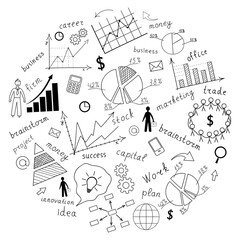 The business concept. Vector illustration.