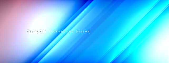 Motion concept neon shiny lines on liquid color gradients abstract backgrounds. Dynamic shadows and lights templates for text