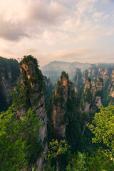 Beautiful natural landscape of Zhangjiajie National Forest Park, Hunan Province, China.
