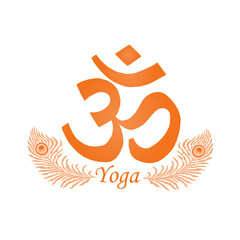Om or Aum Indian sacred sound.
