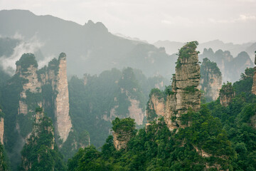 Beautiful natural landscape of Zhangjiajie National Forest Park, Hunan Province, China.