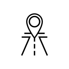 Location point on the map. Vector isolated icon.