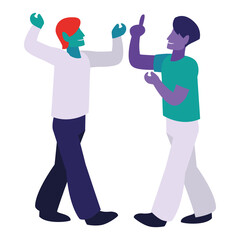 Men with positive thoughts and messages