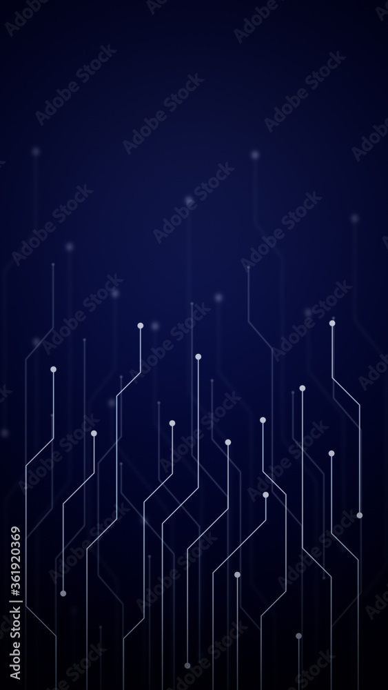 Poster abstract futuristic circuit board or blockchain network concept illustration. high resolution electr
