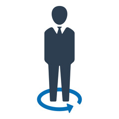 Businessman position icon