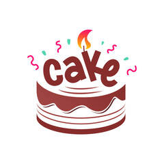 cake design icon object vector