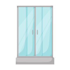 Shower cabin vector icon.Cartoon vector icon isolated on white background shower cabin.