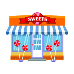 Store vector icon.Cartoon vector icon isolated on white background store.