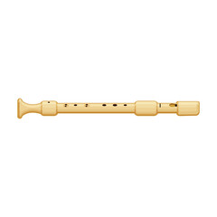 Flute vector icon.Cartoon vector icon isolated on white background flute.