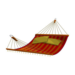 Hammock vector icon.Cartoon vector icon isolated on white background hammock.