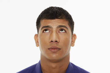 Obraz premium Portrait of a man looking around