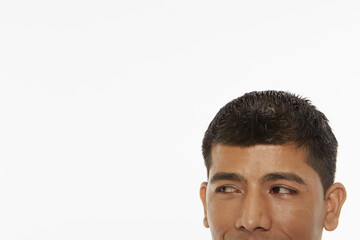 Upper portion of a man's face