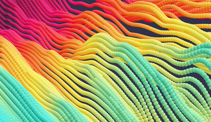 Particles stream. Abstract background with trendy gradients. 3d vector illustration for advertising, marketing or presentation.
