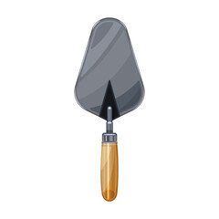 Trowel vector icon.Cartoon vector icon isolated on white background trowel.