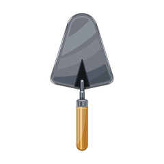 Trowel vector icon.Cartoon vector icon isolated on white background trowel.