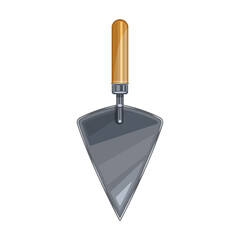 Trowel vector icon.Cartoon vector icon isolated on white background trowel.