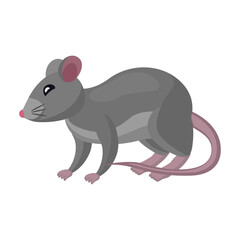 Mouse vector icon.Cartoon vector icon isolated on white background mouse.