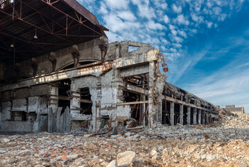 Old abandoned factory building.
