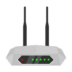 Router vector icon.Cartoon vector icon isolated on white background router.