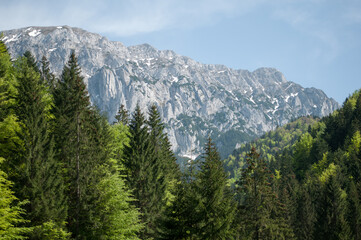 The Piatra Craiului Mountain range in the Southern Carpathians, Romania.