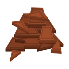 Chocolate vector icon.Cartoon vector icon isolated on white background chocolate.