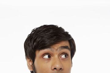 Upper portion of a man's face