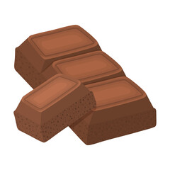 Chocolate vector icon.Cartoon vector icon isolated on white background chocolate.