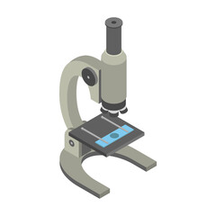 Microscope vector icon.Isometric vector icon isolated on white background microscope.