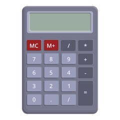 School calculator icon. Cartoon of school calculator vector icon for web design isolated on white background