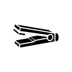 vector illustration icon of staple glyph