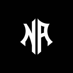 NA monogram logo with a sharp shield style