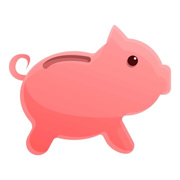 Piggy bank icon. Cartoon of piggy bank vector icon for web design isolated on white background