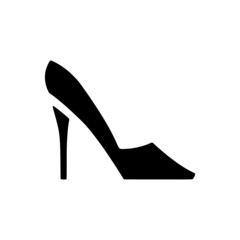 vector illustration icon of shoes glyph