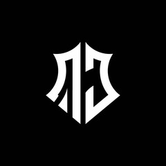 QJ monogram logo with a sharp shield style