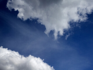 Fototapeta na wymiar Air clouds in the blue sky. sky background