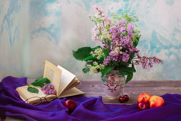 still life with lilac
