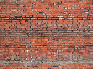 red grunge Brick wall backgound. vintage brick wall texture