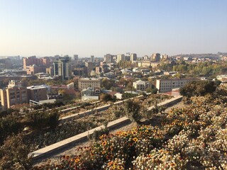 Naklejka premium View of the city in the Caucasus