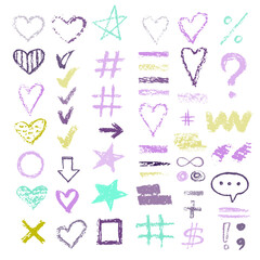 design chalk vector textures hand drawn textures