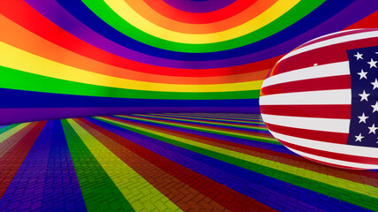 Fototapeta premium Gay Pride Party United States of America July