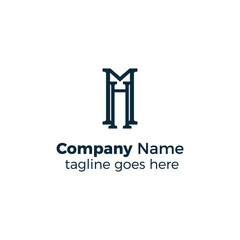monogram hm logo design vector illustration