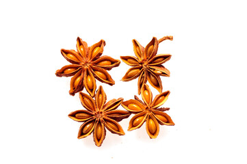 Anise isolation in the white background