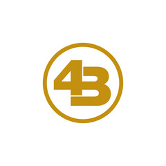 Letter 4b logo icon design vector. monogram logo vector illustration