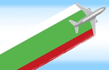3d illustration of a background Bulgaria travel concept. flag wi