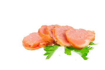Smoked meat isolated on a white background
