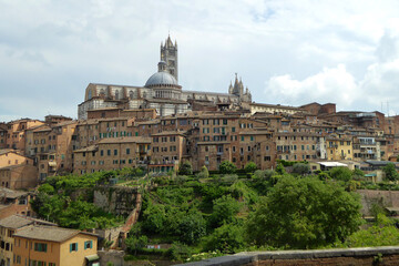 Fototapeta premium Siena skyline cityscape of the medieval city in southern Tuscany Italy