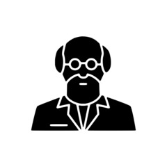 vector illustration icon of Human Avatar glyph