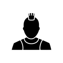 vector illustration icon of Human Avatar glyph