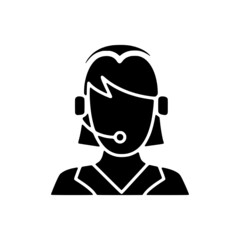 vector illustration icon of Human Avatar glyph